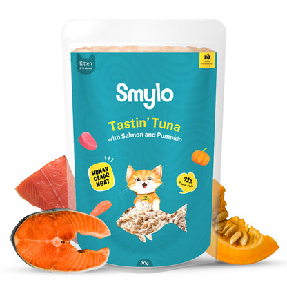 Smylo Tuna Salmon And Pumpkin Fresh And No Preservative Kitten Cat Wet Food