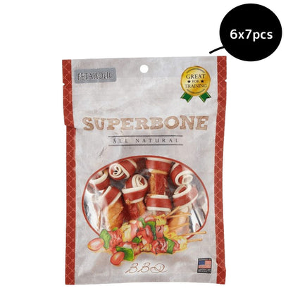 Super Bone Chicken BBQ Dog Treats — side view