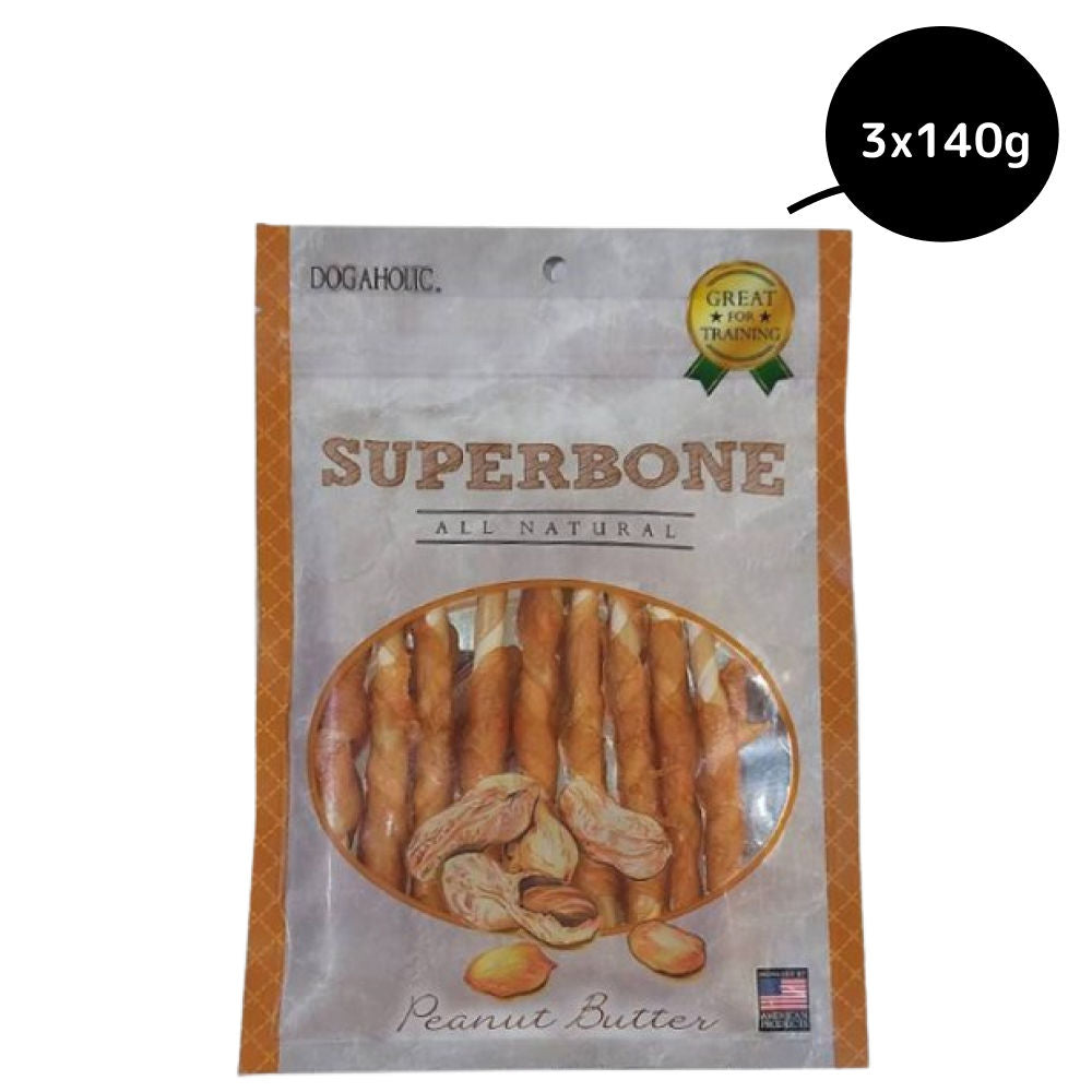 Super Bone Chicken Peanut Butter Stick Dog Treats — back view