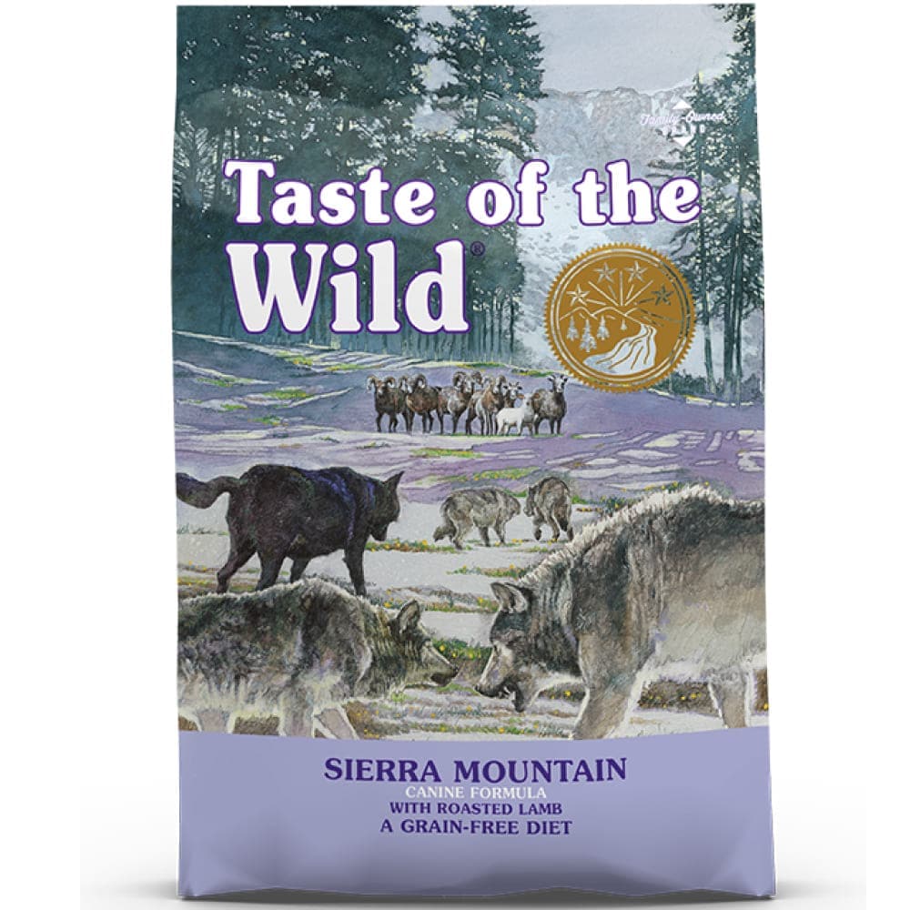 Taste of the Wild Sierra Mountain Canine Recipe with Roasted Lamb Dog Dry Food | Grain Free Formula — back view