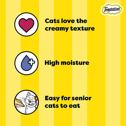 Temptations Creamy Purrrr ee Chicken & Tuna Cat Treats — back view