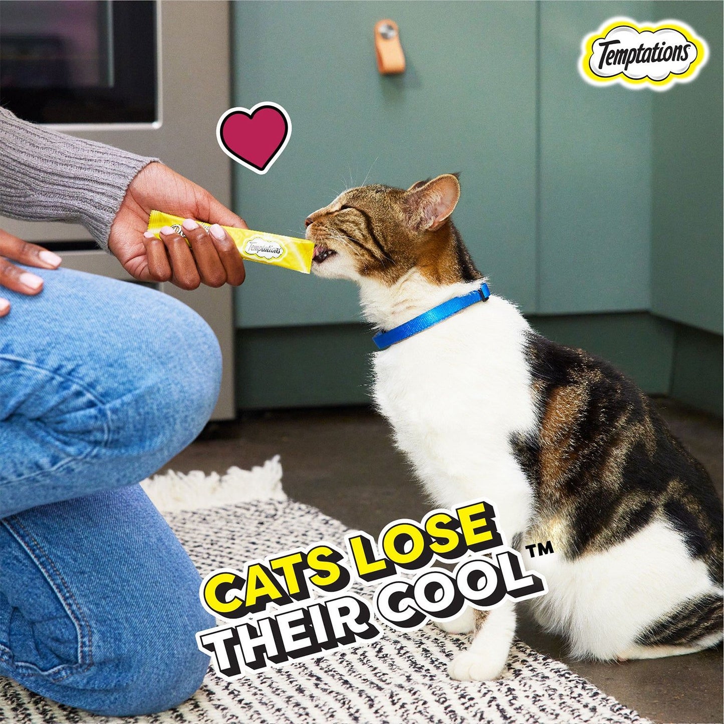 Temptations Creamy Purrrr ee Salmon & Cheese Cat Treats — side view