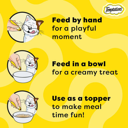 Temptations Creamy Purrrr ee Salmon & Cheese Cat Treats — back view
