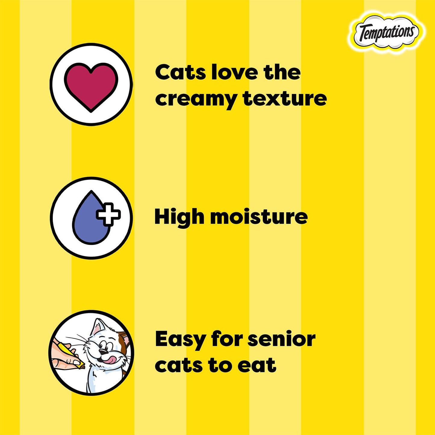 Temptations Creamy Purrrr ee Salmon & Cheese Cat Treats — detail shot
