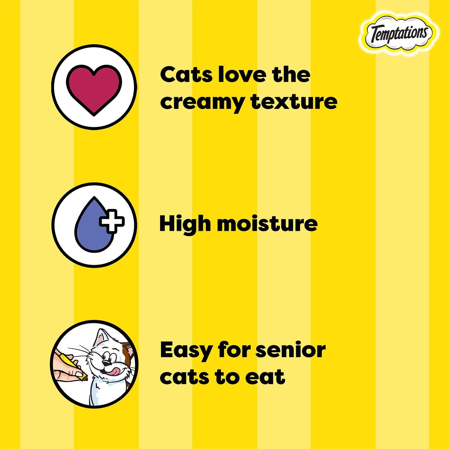 Temptations Creamy Purrrr ee Salmon & Cheese Cat Treats — detail shot