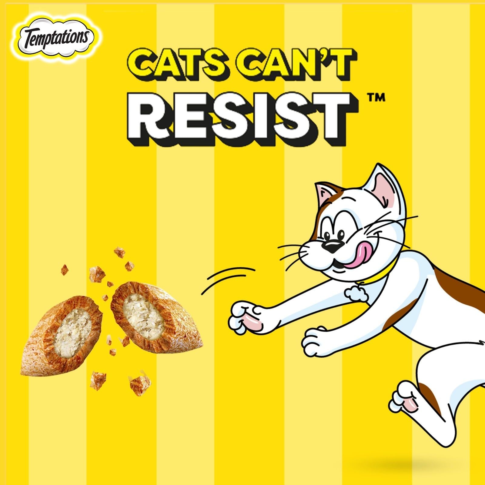 Temptations Tasty Chicken Flavour Cat Treats — side view