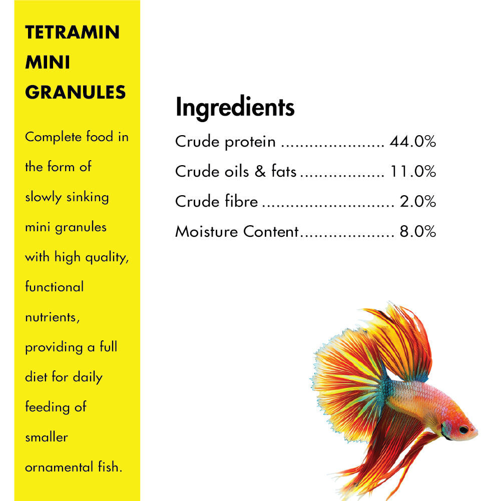 Tetra Tetramin Mini Granules Complete All Tropical Small Fish Food - Image 4