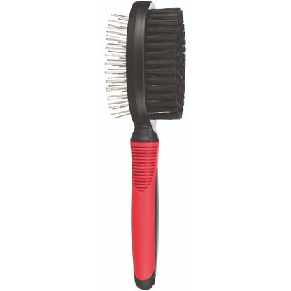 trixie-double-sided-pin-and-bristle-brush-for-dogs-black-red 5x21cm