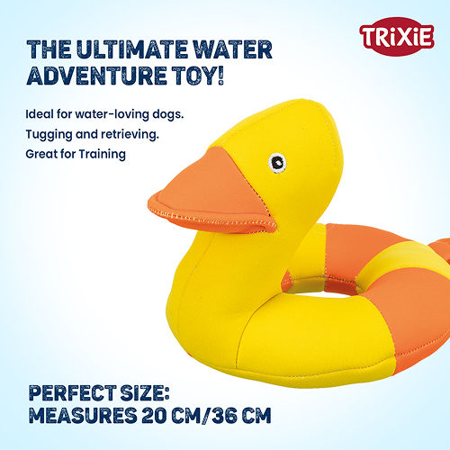 Trixie Aqua Duck on a Rope Toy for Dogs — detail shot