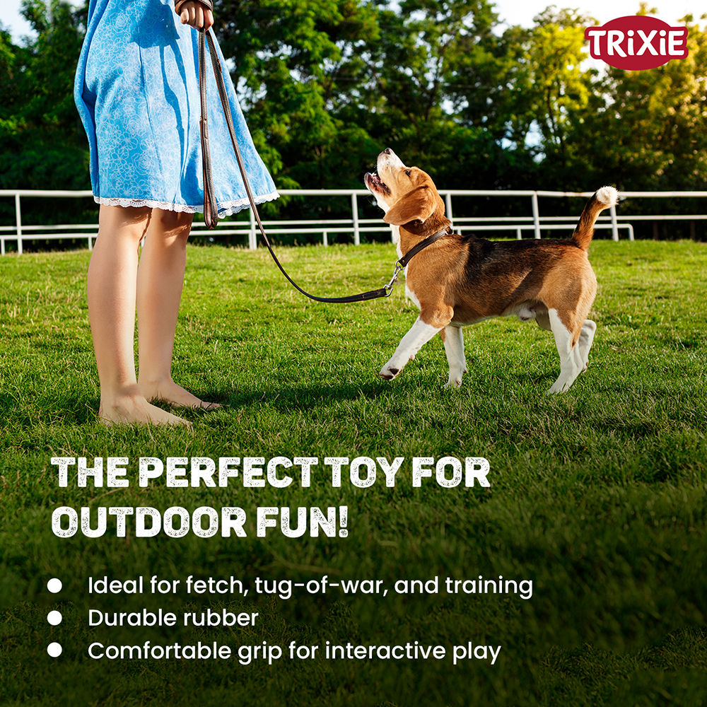 Trixie Ball on a Strap Toy for Dogs — side view