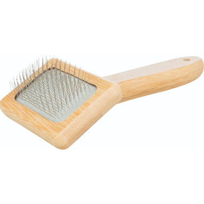 Trixie Bamboo Slicker Brush for Dogs — side view