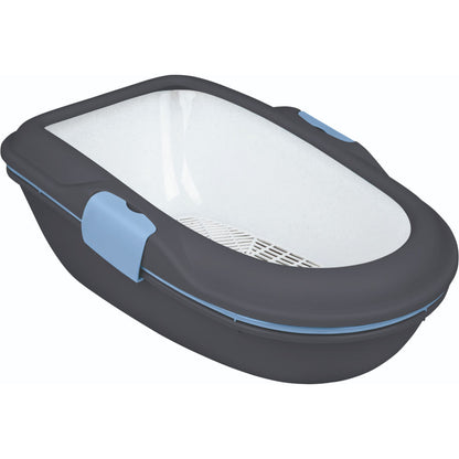 Trixie Berto Three Part Separating System Litter Tray For Cats Black White