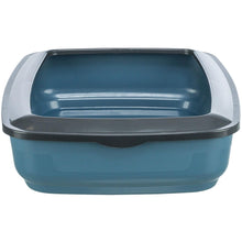Trixie Brisko Litter Tray With Rim For Cats Blue