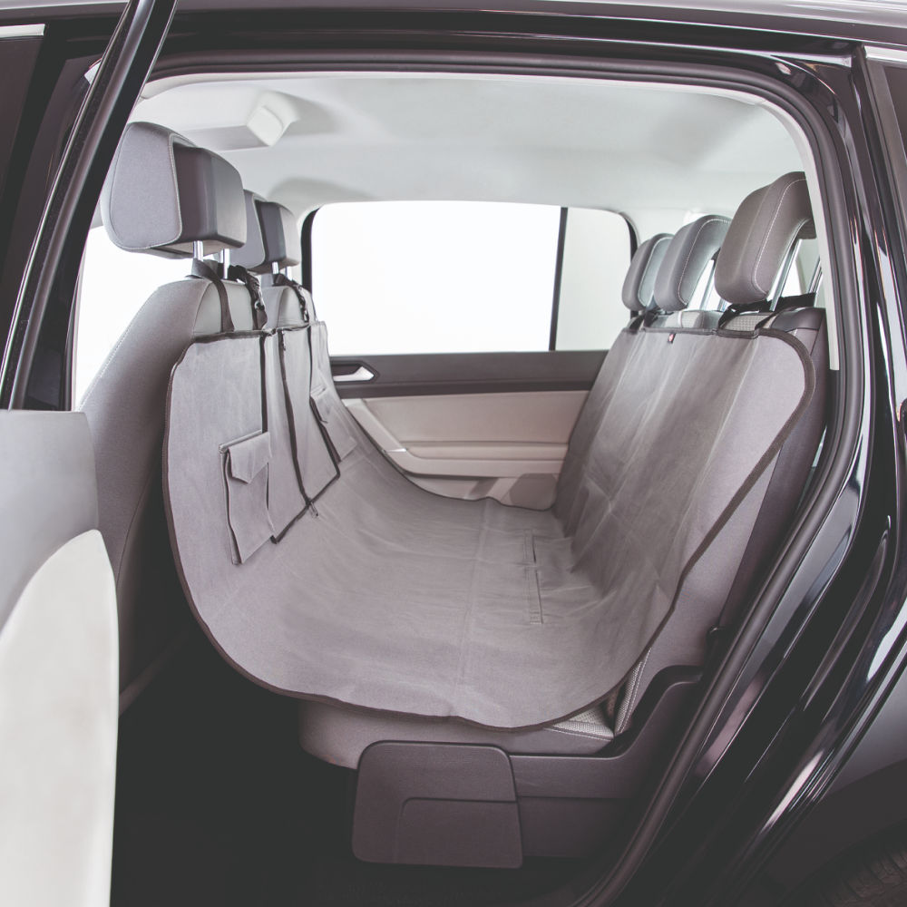 Trixie Car Seat Cover With Two Pockets For Dogs And Cats Black Brown