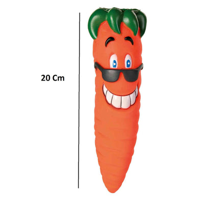 Trixie Carrot Snack Vinyl Toy for Dogs — back view