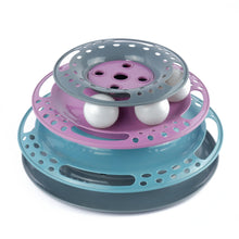 Trixie Circle Tower Catch The Balls Interactive Toy For Cats Grey Pink Blue