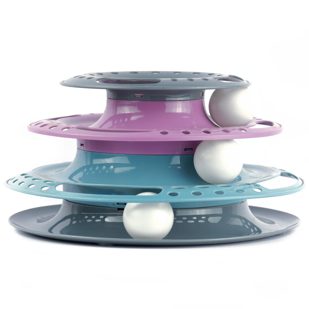 Trixie Circle Tower Catch the Balls Interactive Toy for Cats — side view