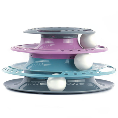 Trixie Circle Tower Catch the Balls Interactive Toy for Cats — side view