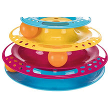 Trixie Circle Tower Catch The Balls Toy For Cats Blue Yellow Pink - Image 2