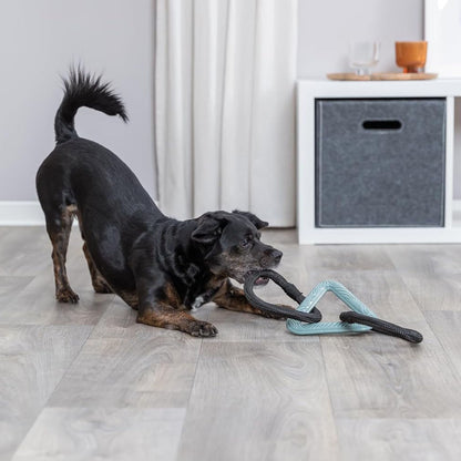 Trixie Citystyle Triangle with Rope Rings Toy for Dogs — side view