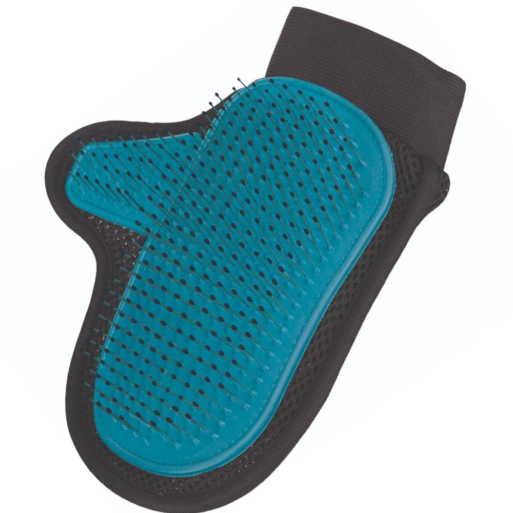 Trixie Coat Care Glove Wire Bristles with Tips for Dogs — side view