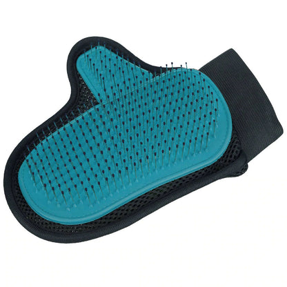 Trixie Coat Care Glove Wire Bristles with Tips for Dogs — back view