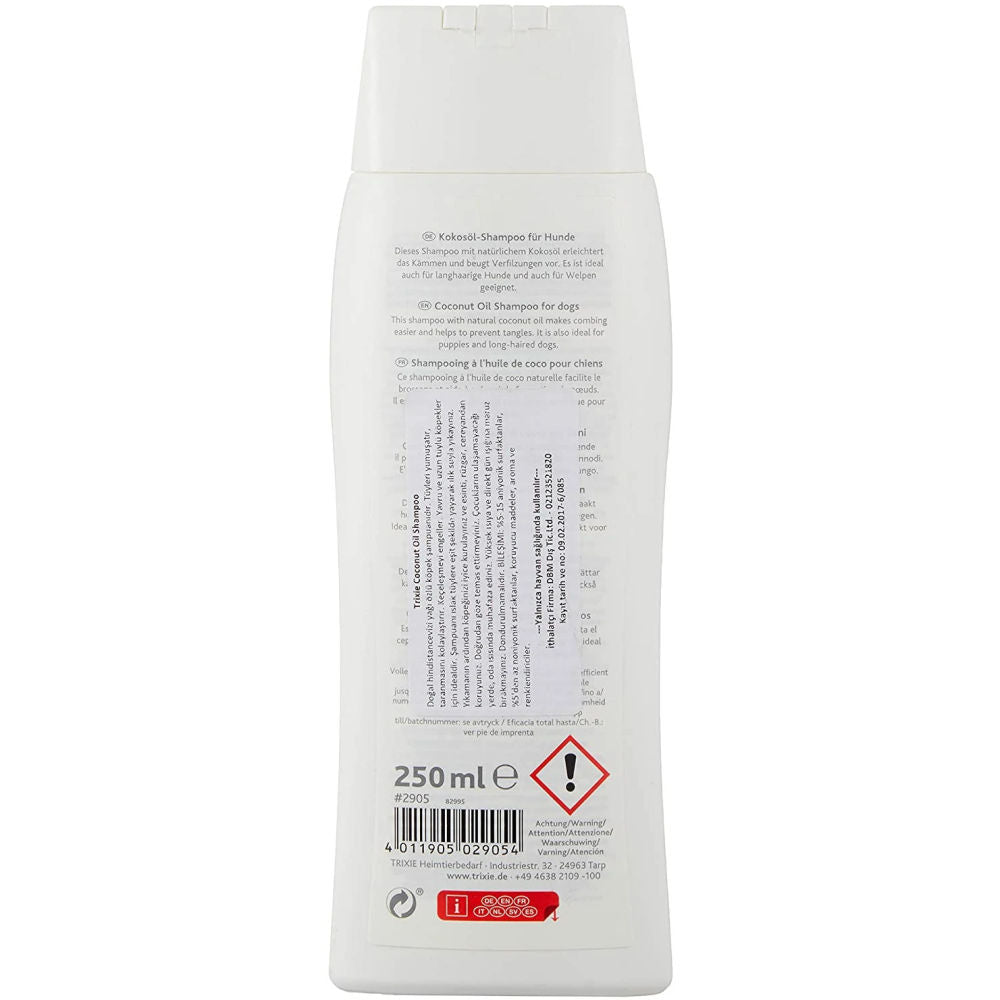 Trixie Coconut Oil Shampoo for Dogs — back view
