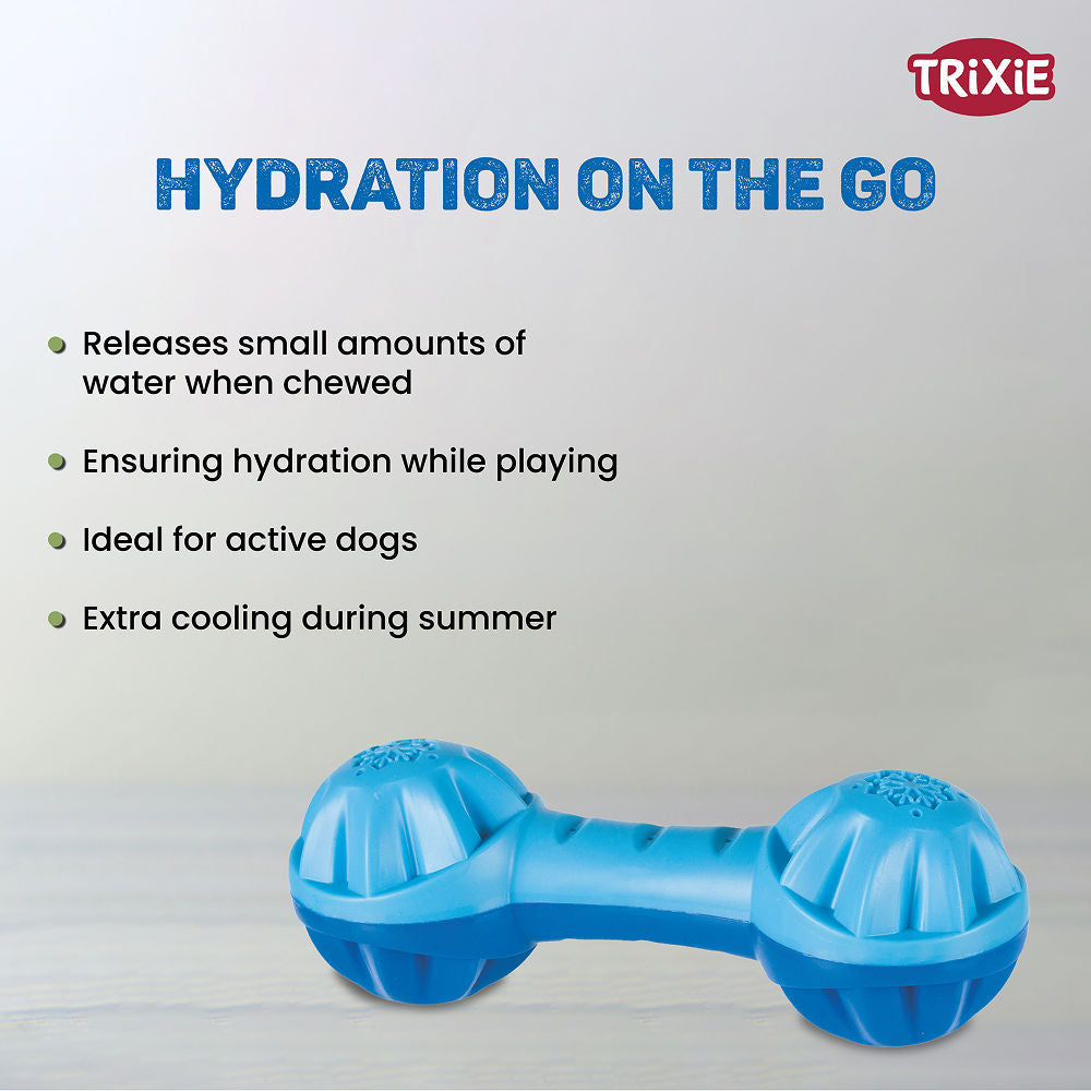 Trixie Cooling Dumbell Chew Toy for Dogs — back view