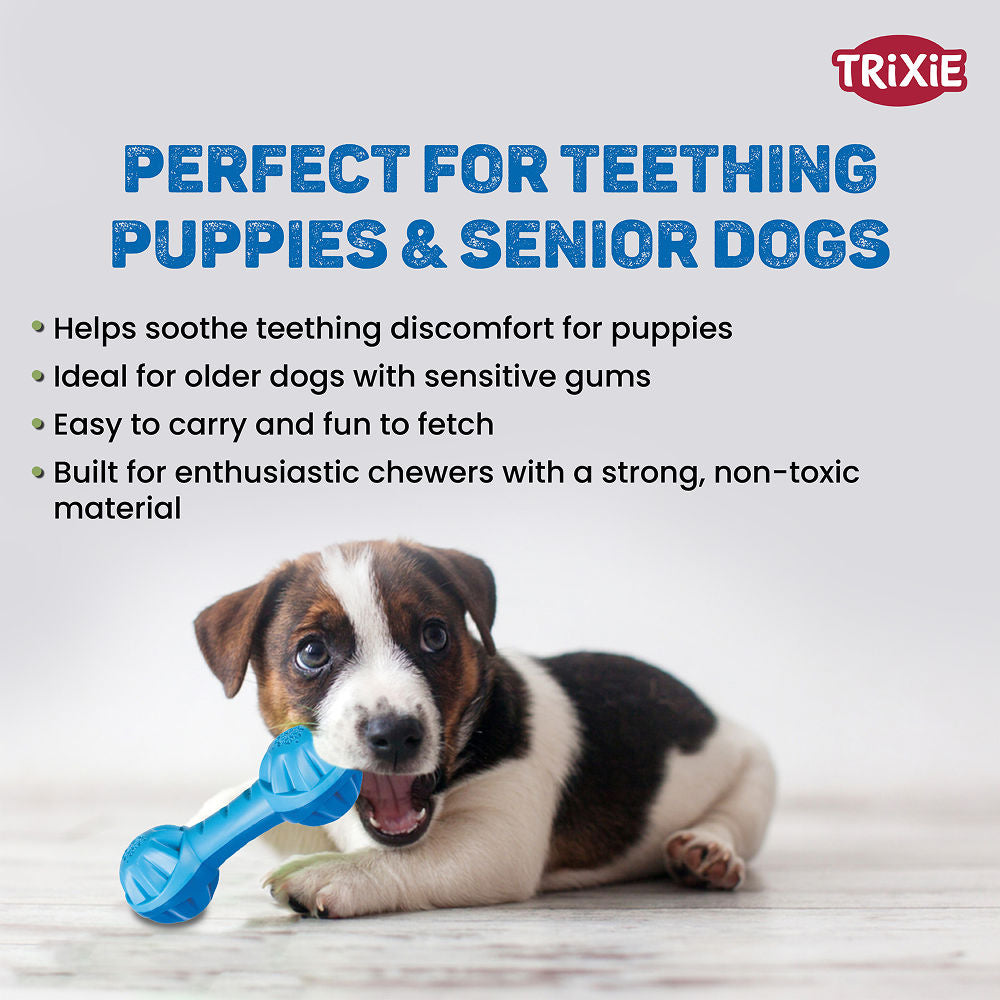 Trixie Cooling Dumbell Chew Toy for Dogs — detail shot