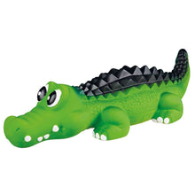 Trixie Crocodile Latex Squeaky Interactive Chew Toy For Dogs Green