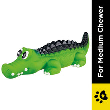 Trixie Crocodile Latex Squeaky Interactive Chew Toy For Dogs Green - Image 2