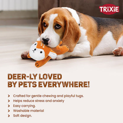 Trixie Deer Plush Toy for Dogs — detail shot