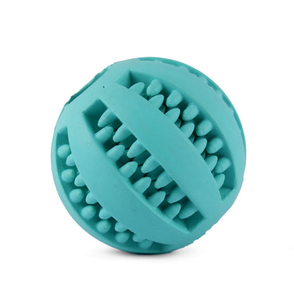 Trixie Denta Fun Ball Mint Flavour Natural Rubber Toy for Dogs | For Medium Chewers — detail shot