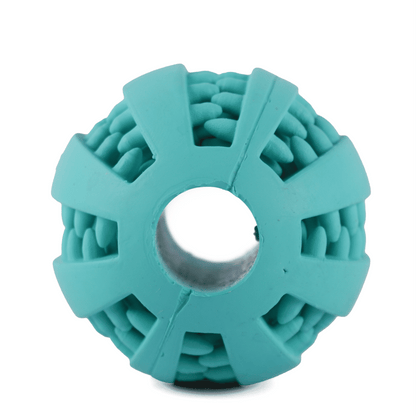 Trixie Denta Fun Ball Mint Flavour Natural Rubber Toy for Dogs | For Medium Chewers — in use
