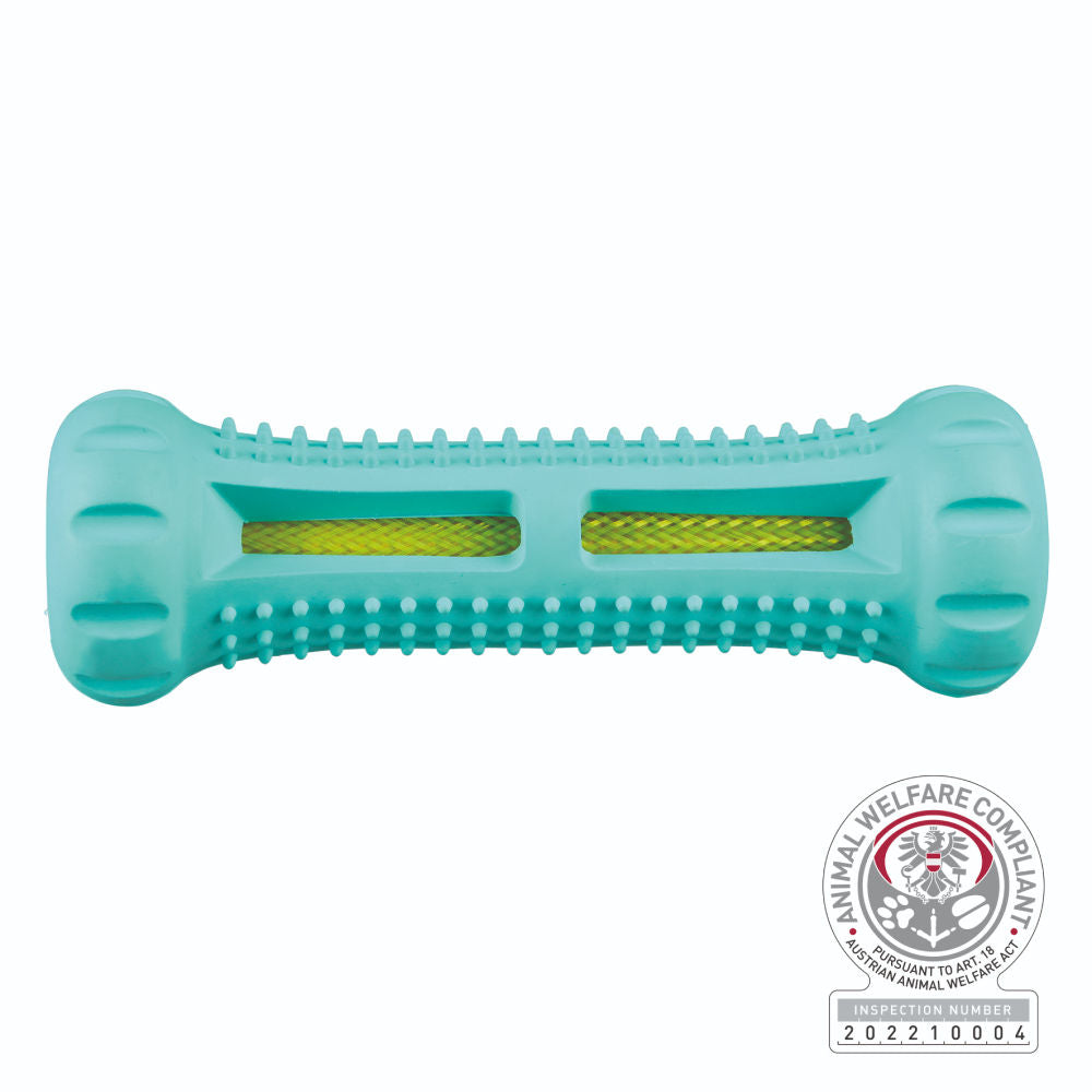 Trixie Denta Mint Flavour Natural Rubber Fun Bone Toy for Dogs — side view