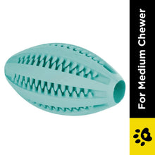 Trixie Denta Mint Flavour Natural Rubber Fun Rugby Ball - Image 2