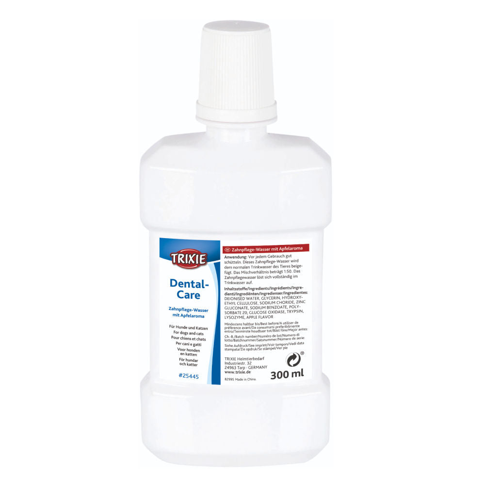 Trixie Dental Care Water with Apple Aroma for Dogs and Cats — side view