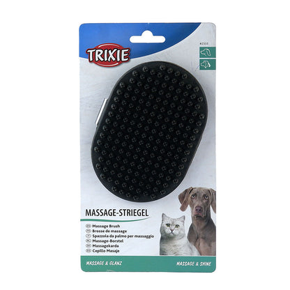 Trixie Deshedding Rubber Massage Care Brush for Dogs and Cats — detail shot