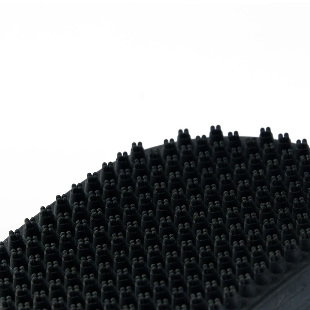Trixie Deshedding Rubber Massage Care Brush for Dogs and Cats — in use
