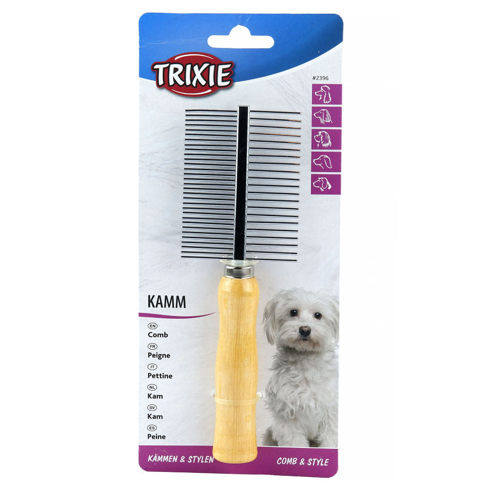 Trixie Double Sided Comb for Dogs and Cats — detail shot