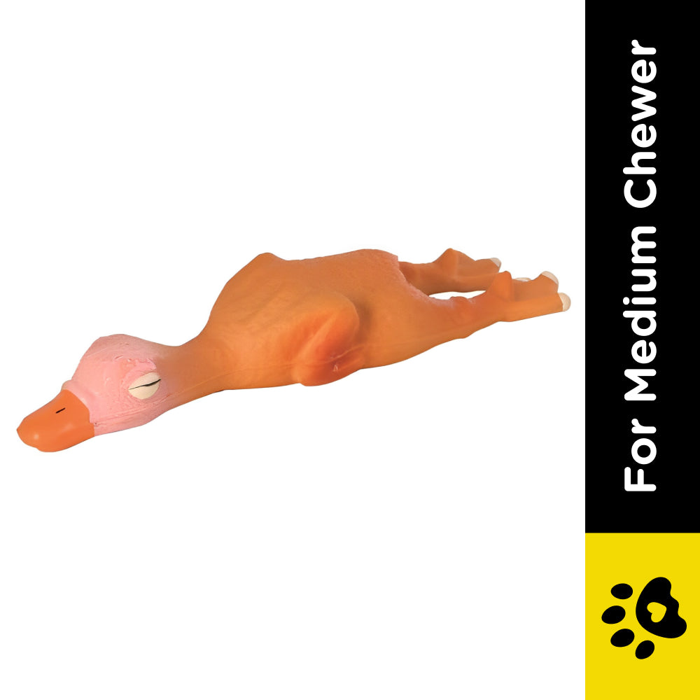 Trixie Duck Latex Toy for Dogs | For Medium Chewers — side view