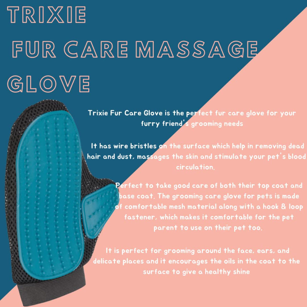 Trixie Fur Care Massage Glove for Dogs and Cats — side view