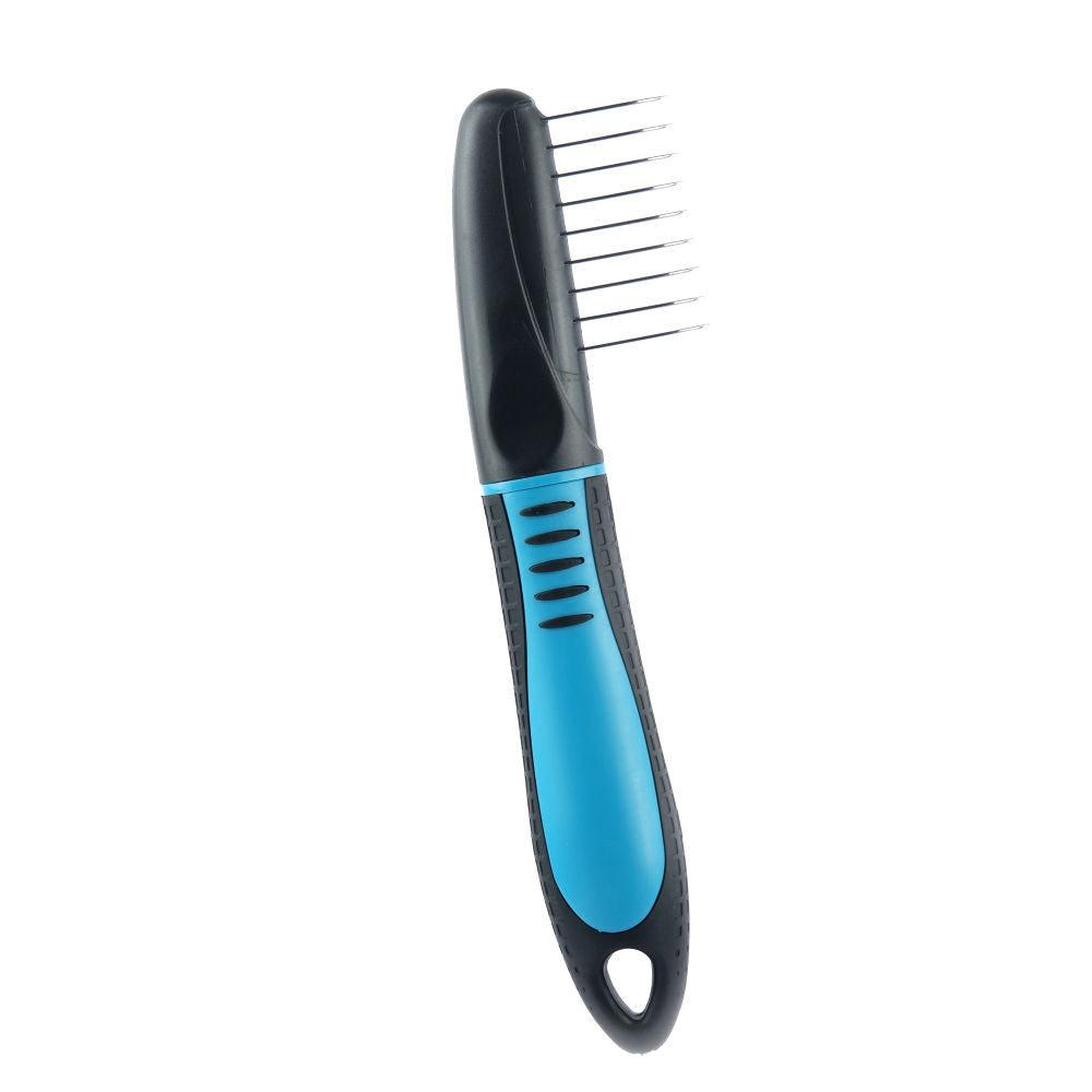 Trixie Fur Detangler With Curved Teeth Brush for Dogs and Cats — detail shot