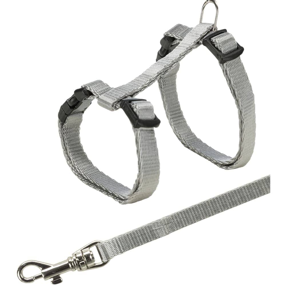 Trixie Harness With Leash For Kittens Grey