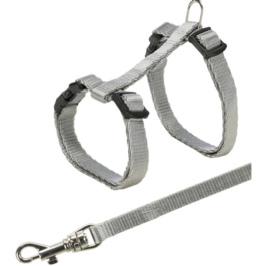 Trixie Harness With Leash For Kittens Grey