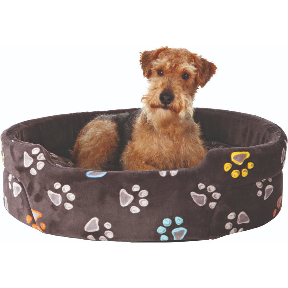 Trixie Jimmy Donut Bed Taupe for Dogs — side view