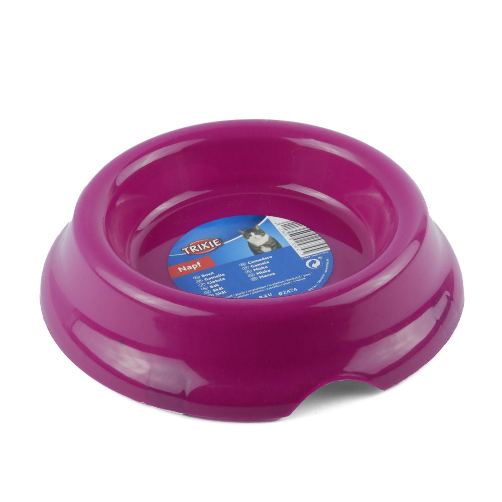 Trixie Non Slip Plastic Bowl For Cats Purple