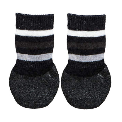 Trixie Non Slip With All Round Rubber Coated Socks For Dogs Black