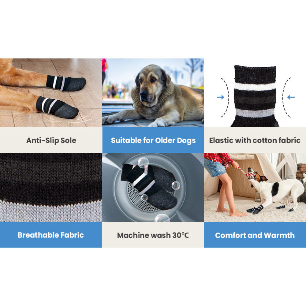 Trixie Non Slip with All Round Rubber Coated Socks for Dogs — side view