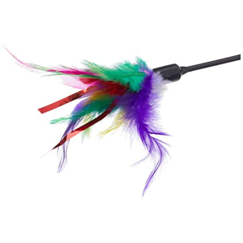 Trixie Playing Rod with Feathers Toy for Cats — back view